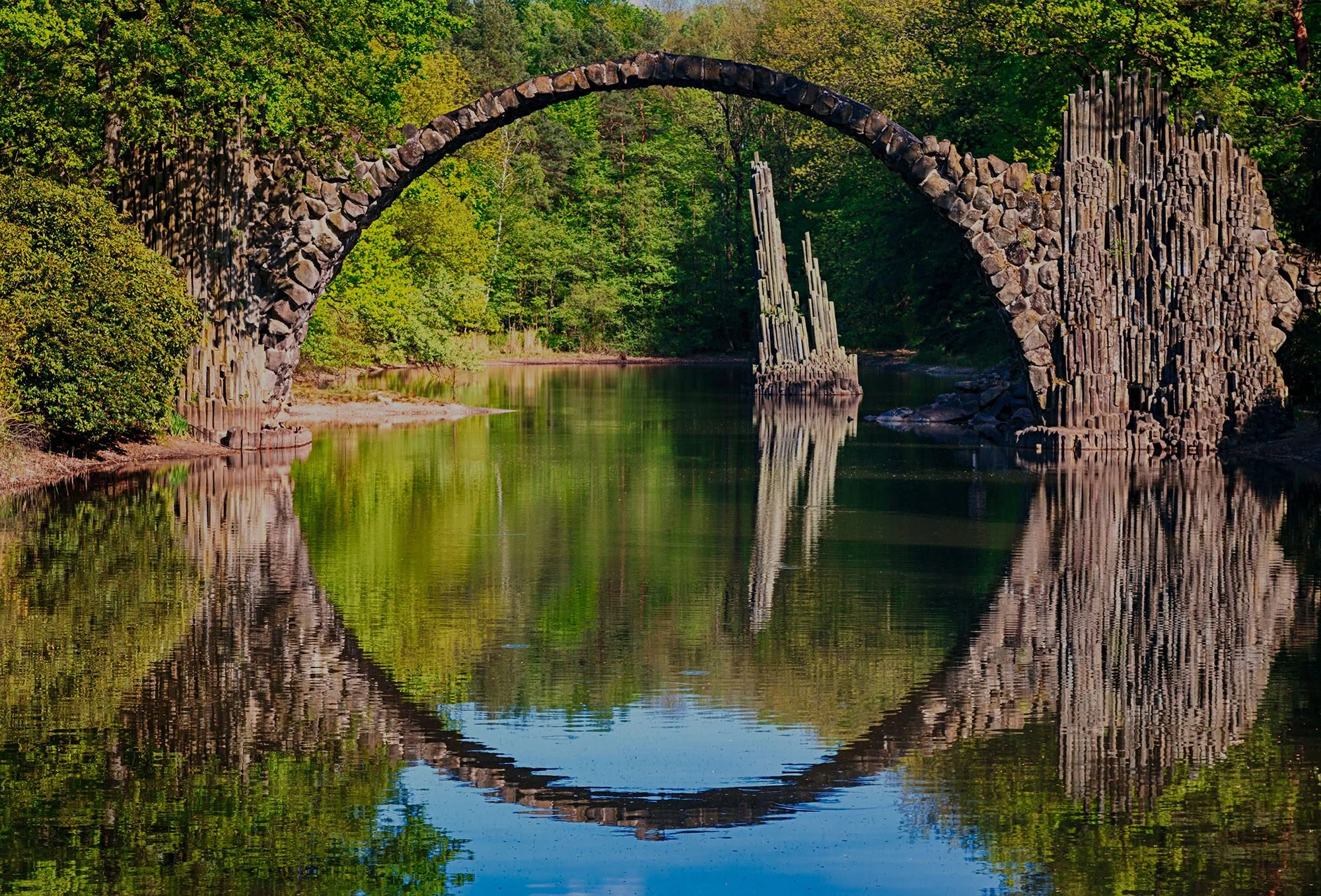 Arch Bridge in Kromlau, Deutschland